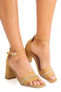 SANDALE CAMEL PIELE NATURALA INTOARSA 8S77505933