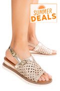 SANDALE AURII PIELE NATURALA TS77IM-A3751