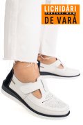 PANTOFI ALB ALBASTRU PIELE NATURALA ZBSP8-4