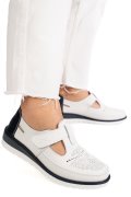 PANTOFI ALB ALBASTRU PIELE NATURALA ZBSP8-4