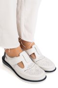 PANTOFI ALB ALBASTRU PIELE NATURALA ZBSP8-4