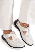 PANTOFI ALB ALBASTRU PIELE NATURALA ZBSP8-4