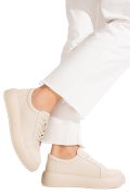 PANTOFI SPORT BEJ PIELE NATURALA TSP-8083