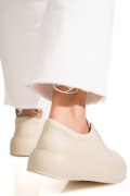 PANTOFI SPORT BEJ PIELE NATURALA TSP-8083
