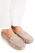 MOCASINI BEJ PIELE NATURALA INTOARSA FSPL-XZL10