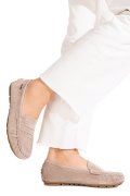 MOCASINI BEJ PIELE NATURALA INTOARSA FSPL-XZL10
