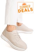 PANTOFI SPORT BEJ PIELE NATURALA FSP001-768