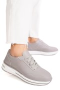 PANTOFI SPORT GRI PIELE NATURALA FSP001-768