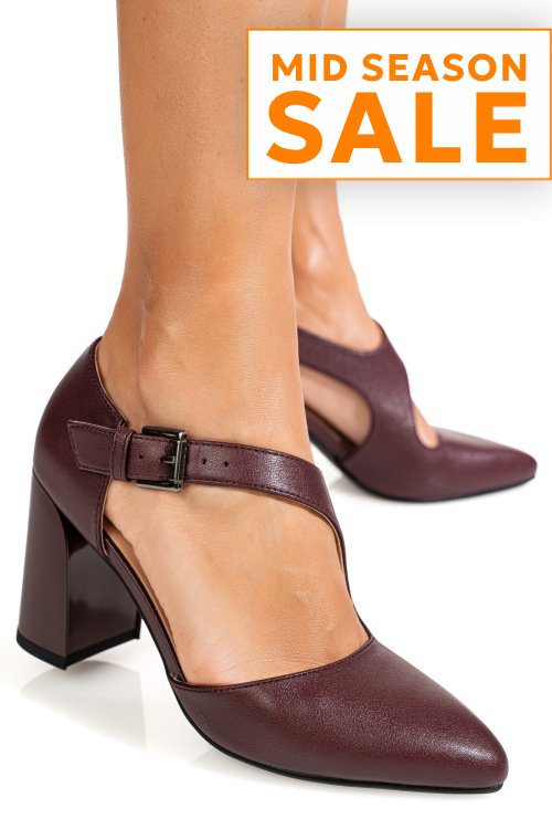 Pantofi visinii piele naturala tpcn6609