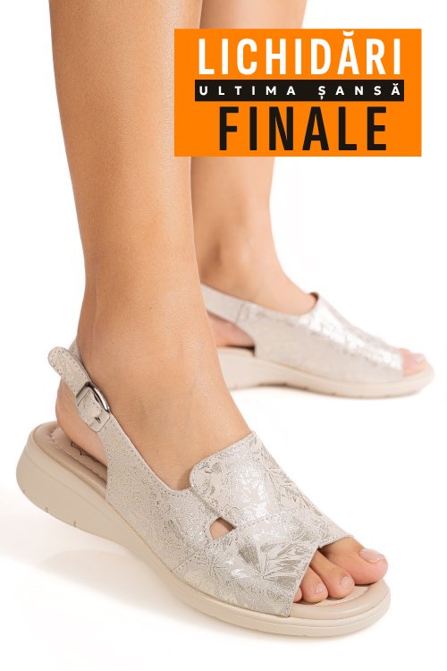 Sandale bej piele naturala tpc8052