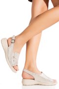 SANDALE BEJ PIELE NATURALA TPC8052