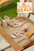SANDALE BEJ PIELE NATURALA INTOARSA ES77M8660