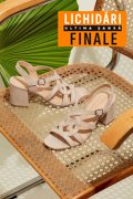 SANDALE BEJ PIELE NATURALA INTOARSA ES77M8660