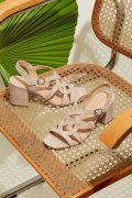 SANDALE BEJ PIELE NATURALA INTOARSA ES77M8660