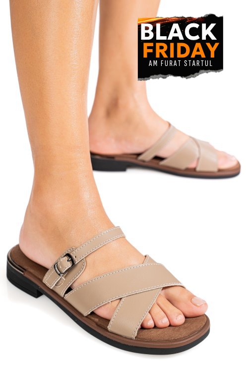 Sandale khaki piele naturala fsp002545