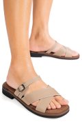 SANDALE KHAKI PIELE NATURALA FSP002545