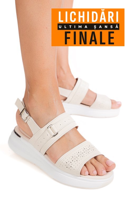 Sandale bej piele naturala tsp8062