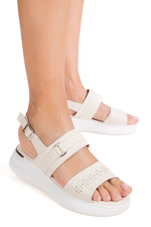 Sandale bej piele naturala tsp8062
