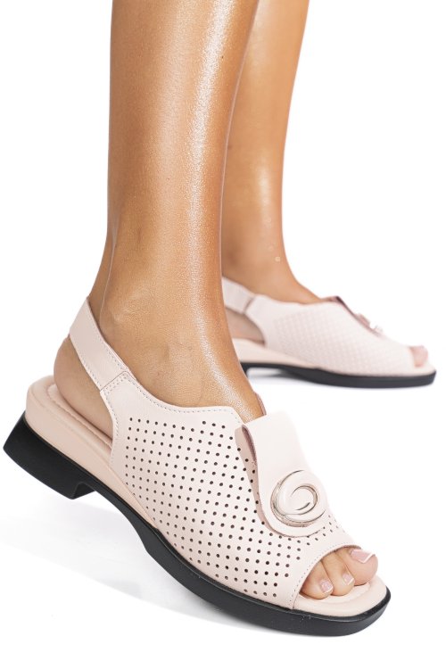 Sandale roz piele naturala 8pc8631-1