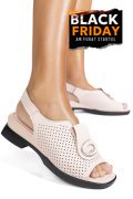 SANDALE ROZ PIELE NATURALA 8PC8631-1