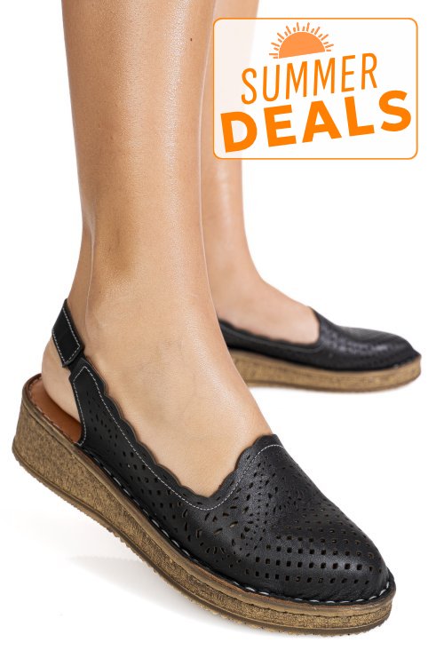 Sandale negre piele naturala 8pc4h