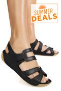 SANDALE NEGRE PIELE NATURALA 2PC310