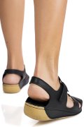 SANDALE NEGRE PIELE NATURALA 2PC310