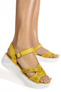 SANDALE GALBENE PIELE NATURALA 0PC25MON