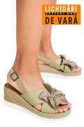 SANDALE OLIVE PIELE NATURALA 2PC18