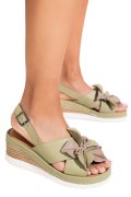 SANDALE OLIVE PIELE NATURALA 2PC18