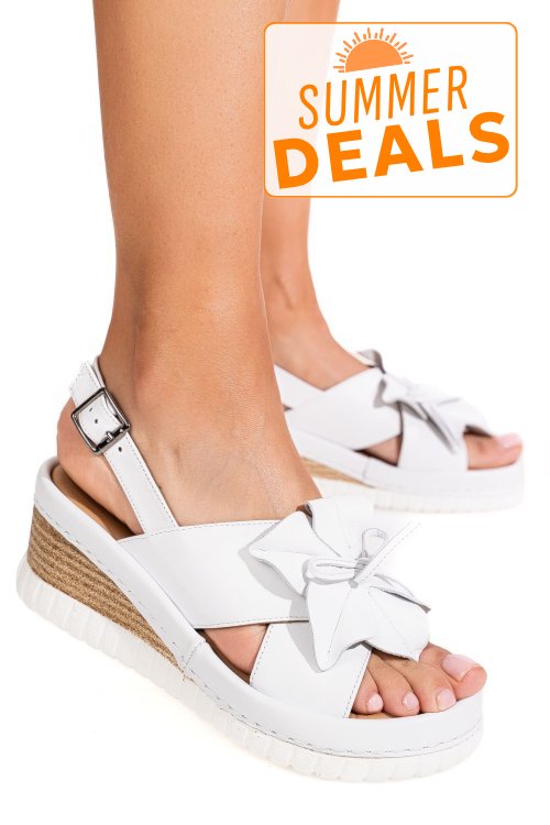 Sandale albe piele naturala 2pc18