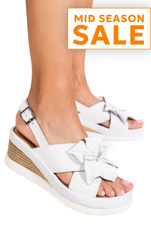 Sandale albe piele naturala 2pc18