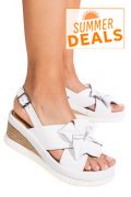 SANDALE ALBE PIELE NATURALA 2PC18