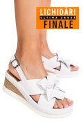 SANDALE ALBE PIELE NATURALA 2PC18