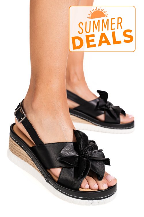 Sandale negre piele naturala 2pc18