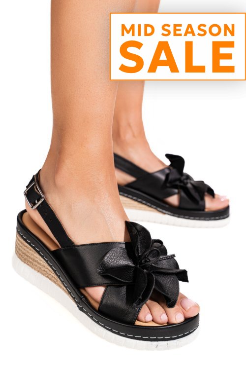 Sandale negre piele naturala 2pc18