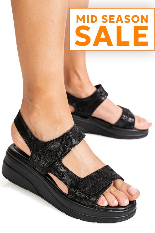 Sandale negre piele naturala tsp8051