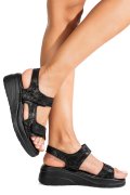 SANDALE NEGRE PIELE NATURALA TSP8051