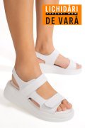 SANDALE ALBE PIELE NATURALA TSP8051
