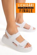 SANDALE ALBE PIELE NATURALA TSP8051