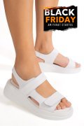 SANDALE ALBE PIELE NATURALA TSP8051
