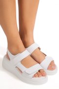 SANDALE ALBE PIELE NATURALA TSP8051