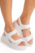 SANDALE ALBE PIELE NATURALA TSP8051