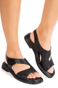 SANDALE NEGRE PIELE NATURALA TPC8023