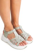 SANDALE OLIVE PIELE NATURALA JPCY57811