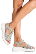 SANDALE OLIVE PIELE NATURALA JPCY57811