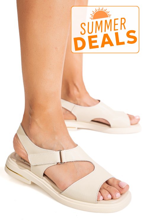 Sandale bej piele naturala tpc8023