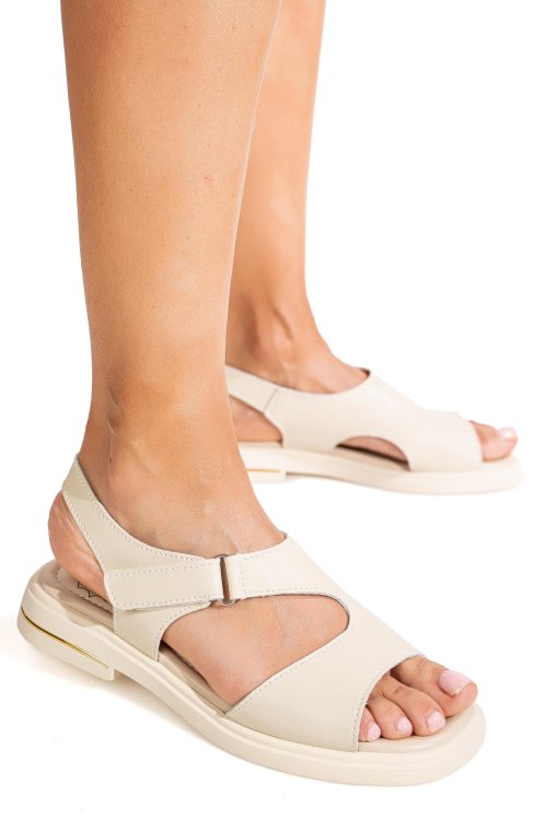 Sandale bej piele naturala tpc8023