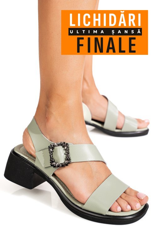 Sandale olive piele naturala jpcy5769