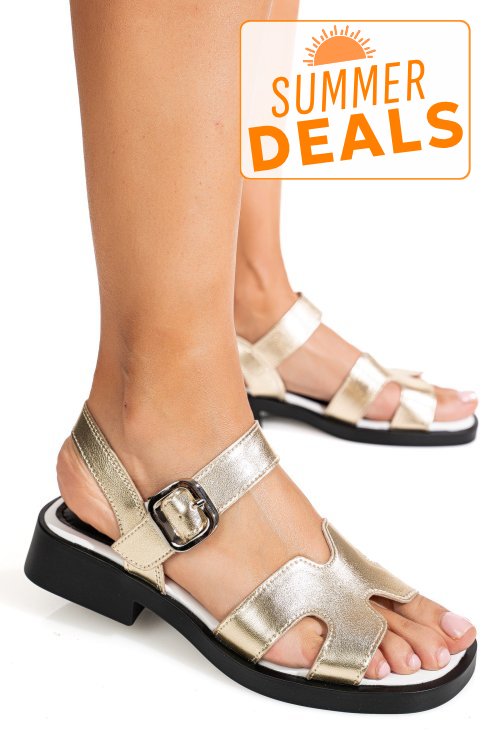 Sandale aurii piele naturala jpcy6531